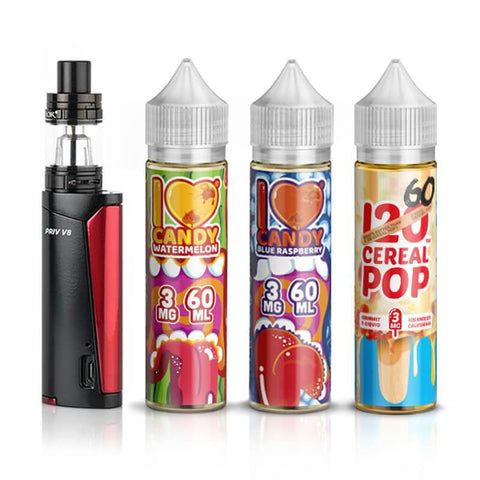 Smok Priv V8 Starter Kit & Mad Hatter Juice Bundle